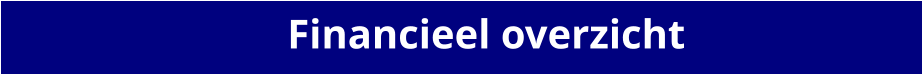 Financieel overzicht